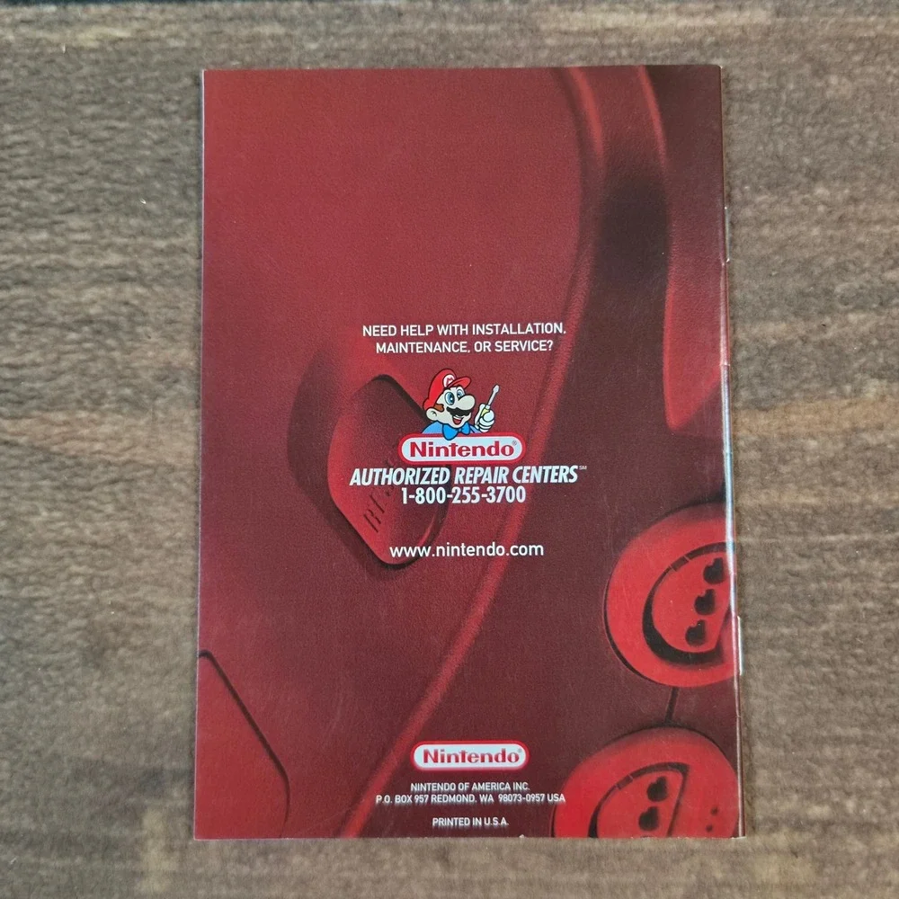Nintendo Mario Tennis Instruction Booklet N64 One Size Yellow Excellent Manual